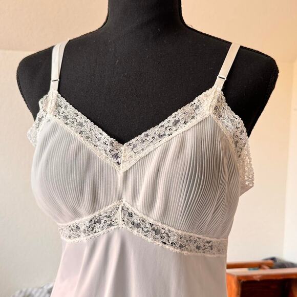 Vintage Other - Vintage dainty lacy sheer slip dress sz 36 edwardian cottage delicate ethereal